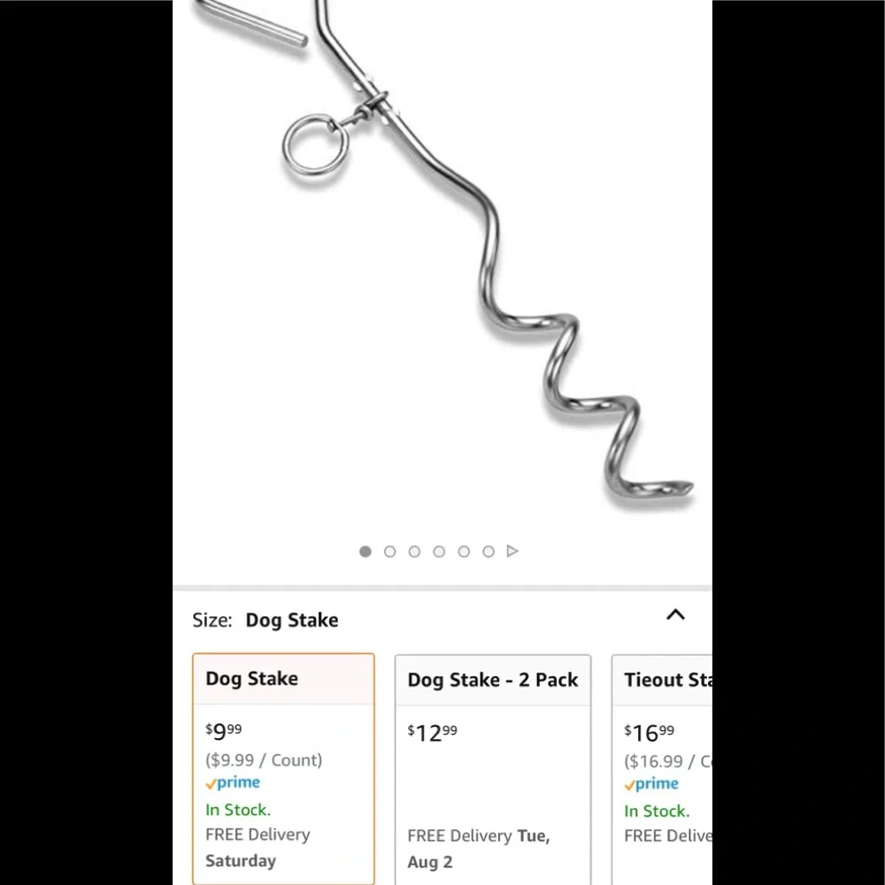 🐶 PET SUPPLIES - Tire Biting Toys, Chrome Yard Stake - Picture 7 of 8